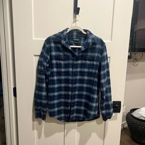 Orvis Navy and White Plaid Shirt